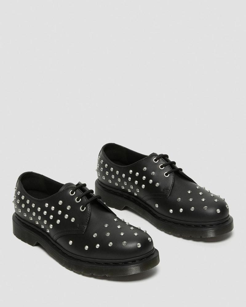 Zapatos Oxford Dr Martens 1461 Stud Wanama Cuero Hombre Negros | MX 20LIS